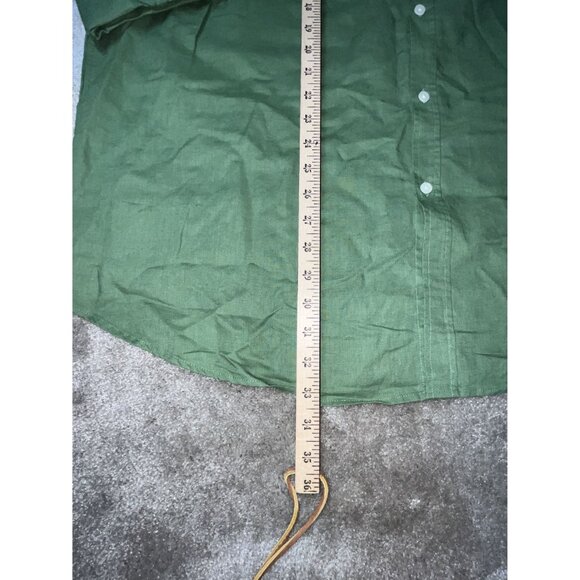 Johnny Bigg Mens AU-4XL Green Linen Blend Button-Up‎ Shirt Long sleeve NWT - Picture 6 of 9